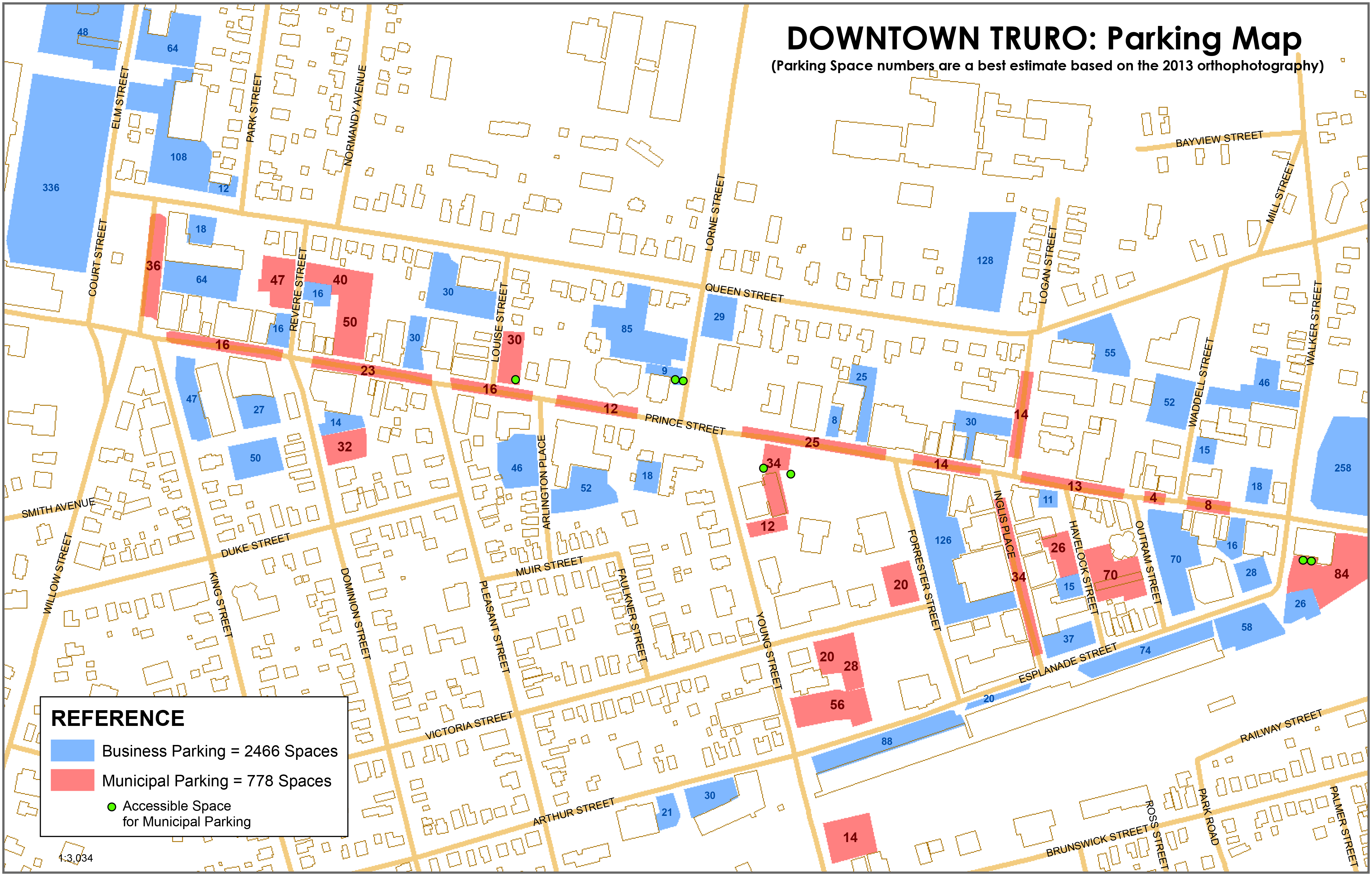 Downtown Truro Parking Map